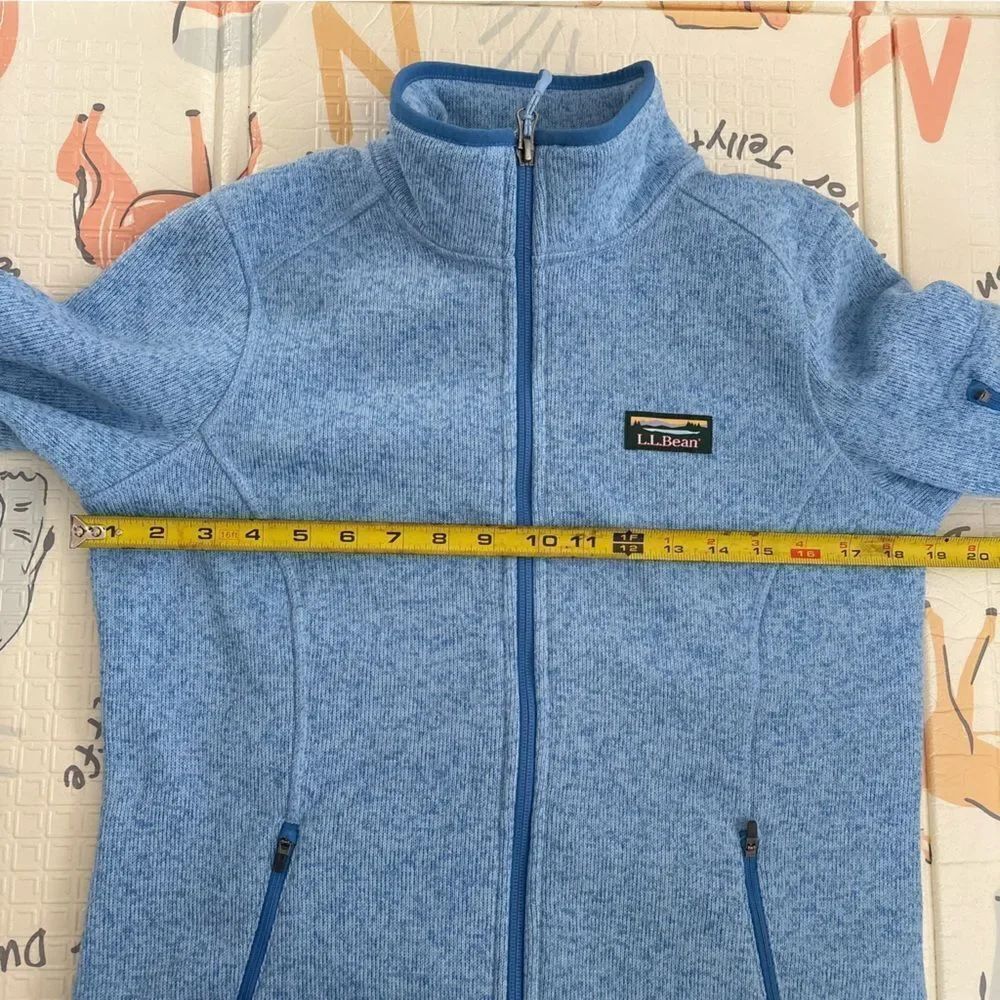 L.L.Bean Sweater Fleece Full-Zip Jacket Small Tall - Picture 6 of 10